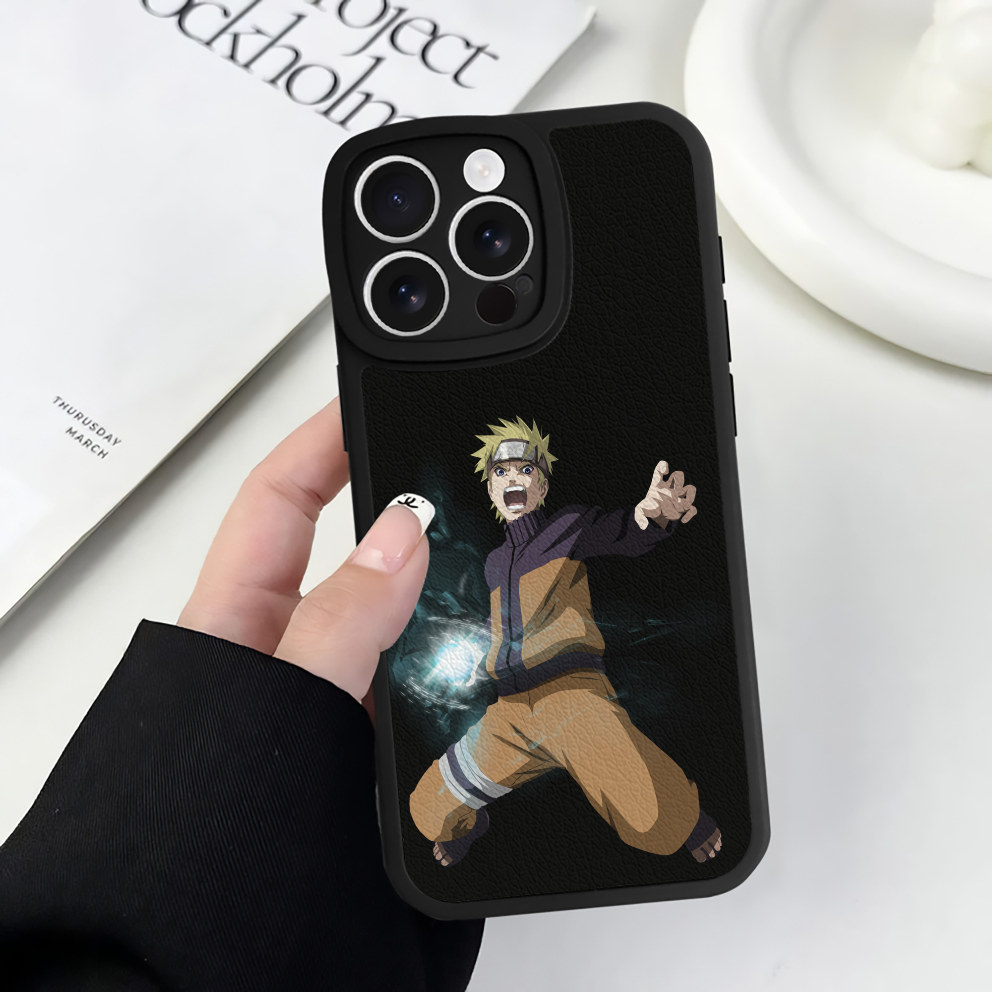 （画像用） NARUTO -ナルト- うずまき ナルト Uzumaki Naruto 【iPhone 16シリーズ対応】シリコンスマホケース（レザー調） 材質：シリコン